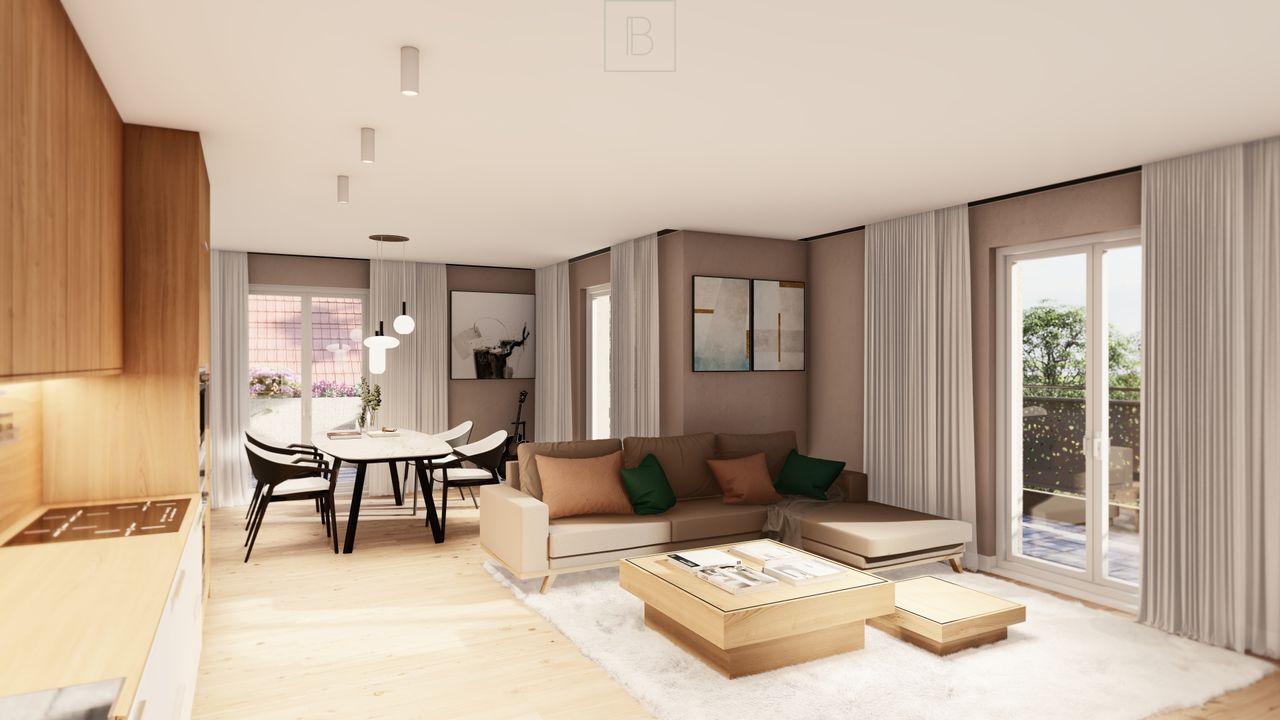 Sonne rundum: 3-Zimmer-Wohnung mit 3 Terrassen – hochwertiger Neubau